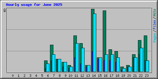 Hourly usage for June 2025