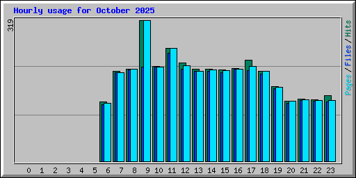 Hourly usage for October 2025