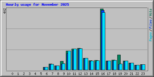 Hourly usage for November 2025