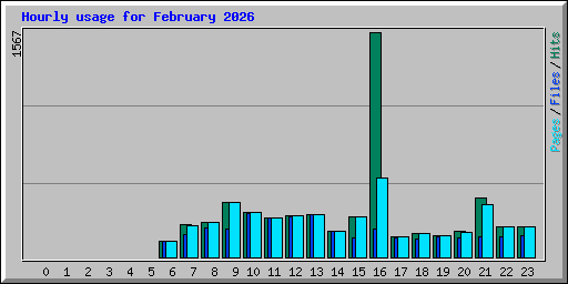 Hourly usage for February 2026